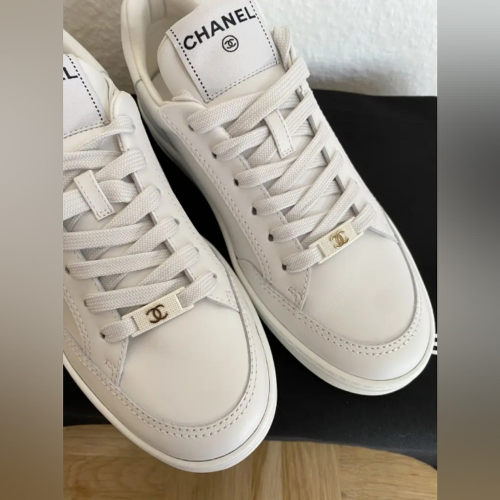 Chanel White Sport City Sneakers - Picture 3 of 6